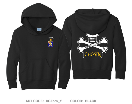 1-32IN BN Comfort Youth Cotton Blend Hooded Sweatshirt - kGZbrn
