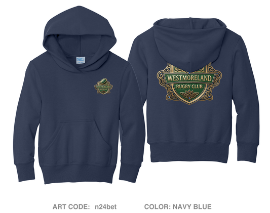 Westmoreland Rugby Club Comfort Youth Cotton Blend Hooded Sweatshirt - n24bet
