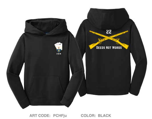 2-22 IN Hi-Tech Performance Unisex Youth hoodie -PCHFju_Y