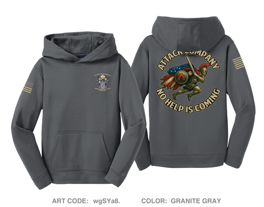 ATTACK COMPANY Hi-Tech Performance Unisex Youth hoodie - wgSYa8_Y