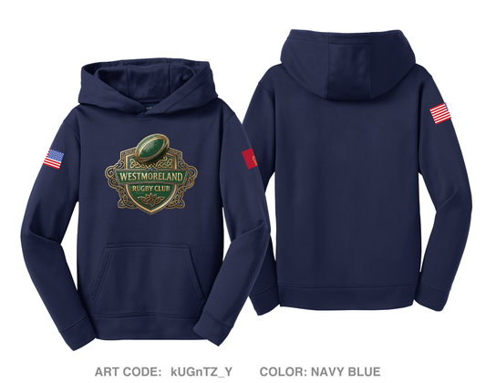 Westmoreland Rugby Club Hi-Tech Performance Unisex Youth hoodie- kUGnTZ