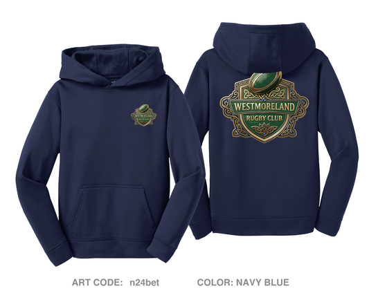 Westmoreland Rugby Club Hi-Tech Performance Unisex Youth hoodie- n24bet