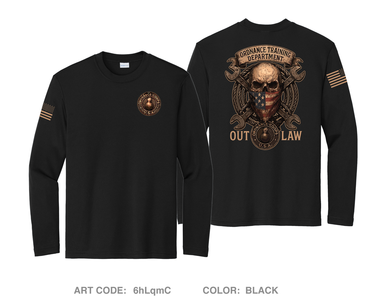 Ordnance Training Division Hi-Tech Performance Unisex Youth LS Tee - 6hLqmC_Y