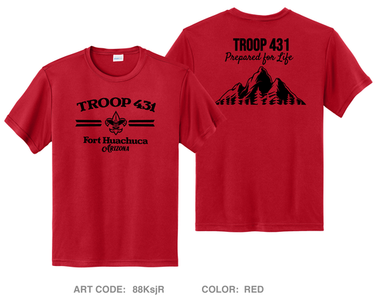 Troop 431 Hi-Tech Performance Unisex Youth SS Tee - 88KsjR