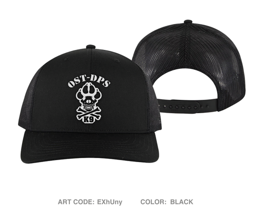 OST-DPS K-9 Unit Embroidered Snapback Trucker Cap - EXhUny