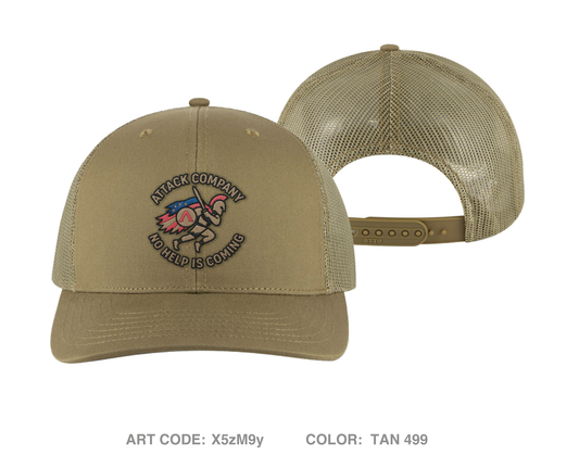 ATTACK COMPANY Embroidered Snapback Trucker Cap - X5zM9y