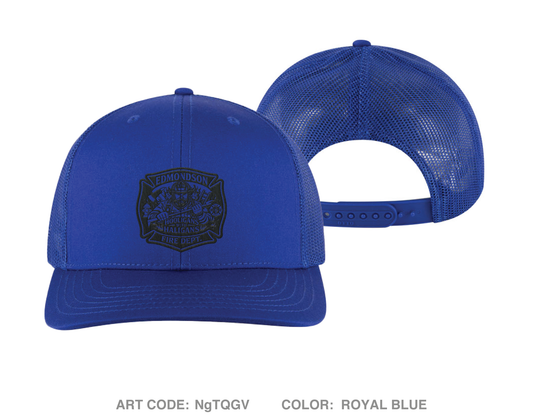 Edmondson Fire Department Fundraising Collection Embroidered Snapback Trucker Cap - NgTQGV