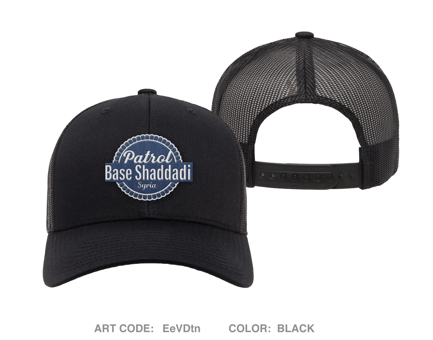2-44 ADA PBS Embroidered Snapback Trucker Cap - EeVDtn