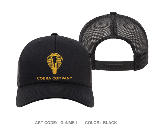 Charlie "Cobras" Company, 305th MI BN, 111th MI BDE Embroidered Snapback Trucker Cap - GaNMFd