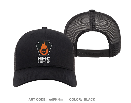 HHC/1-110 IN Embroidered Snapback Trucker Cap - gdFKNm