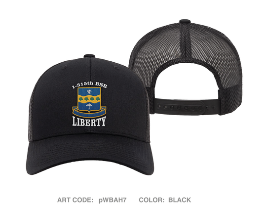 1-315TH BSB (LIBERTY) Embroidered Snapback Trucker Cap - pWBAH7