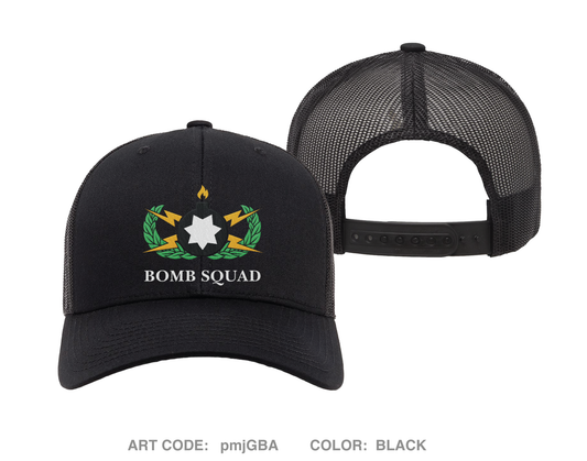 Walnut Creek Police Bomb Squad Embroidered Snapback Trucker Cap - pmjGBA