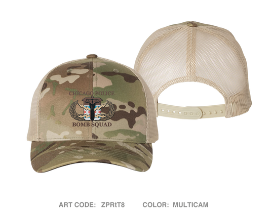 Chicago Bomb Squad Store 1 Embroidered Snapback Trucker Cap - ZPRtT8