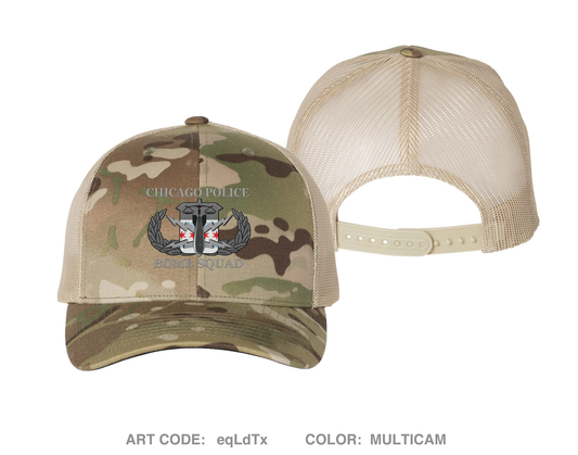 Chicago Bomb Squad Store 1 Embroidered Snapback Trucker Cap - eqLdTx