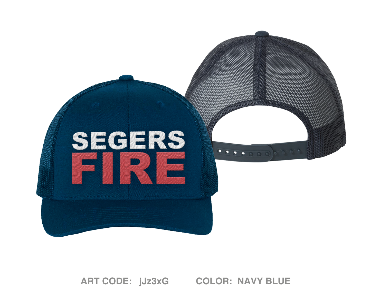 Segers Fire & Rescue Embroidered Snapback Trucker Cap - jJz3xG