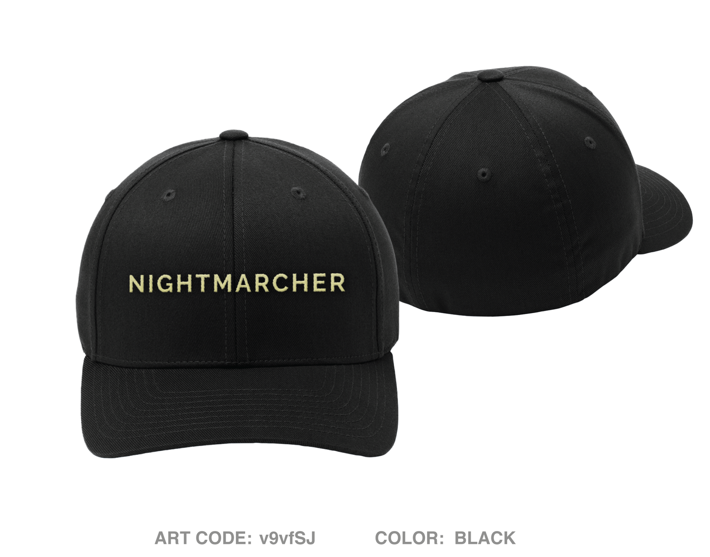 3PLT “Nightmarchers”, C Co, 2-21IN Embroidered Flexfit Cap - v9vfSJ