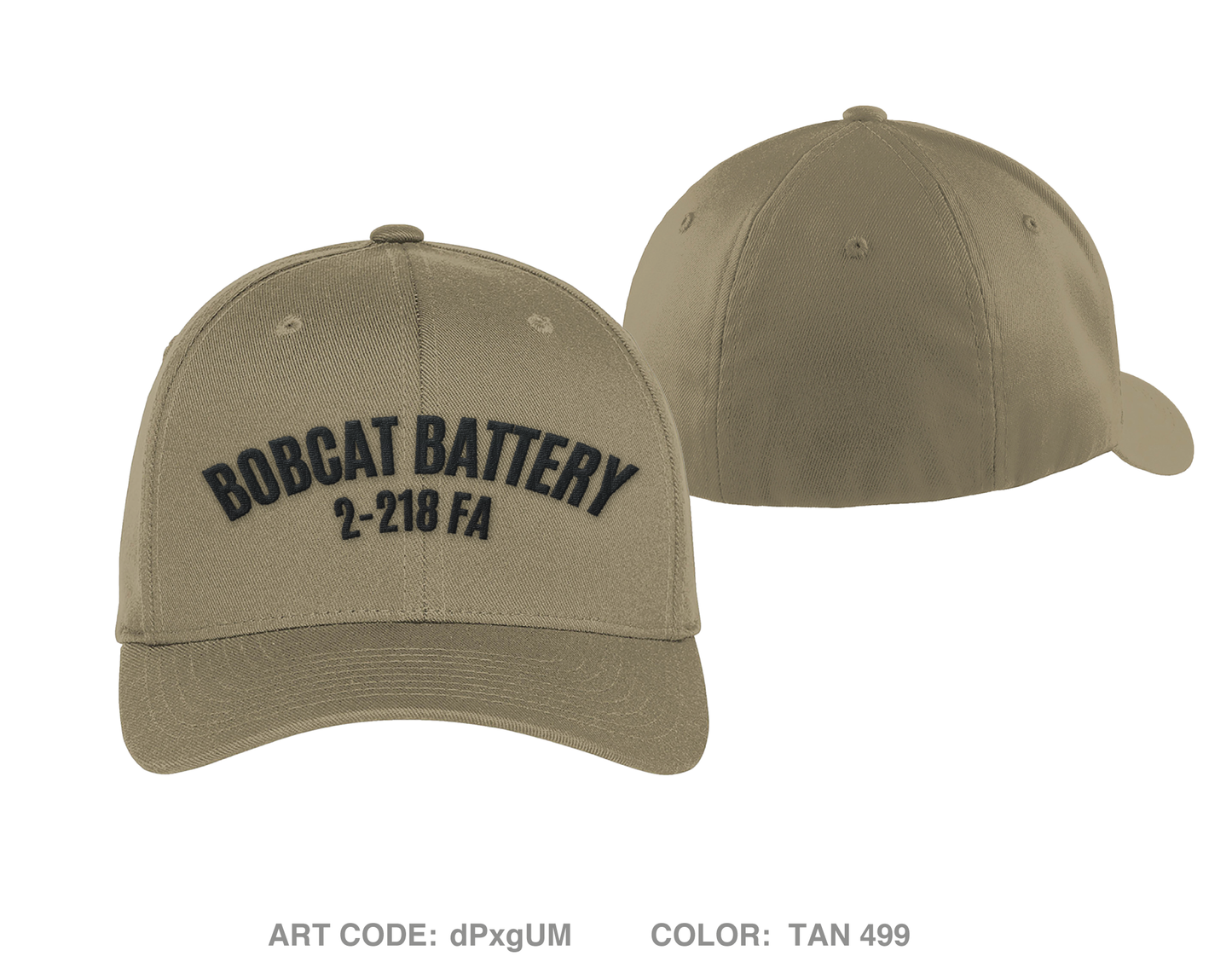 B BTRY. 2-218th FAR Embroidered Flexfit Cap - dPxgUM