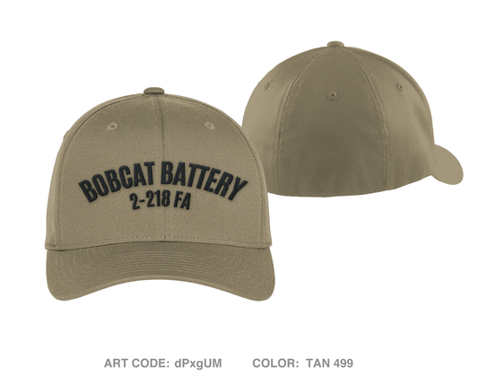 B BTRY. 2-218th FAR Embroidered Flexfit Cap - dPxgUM