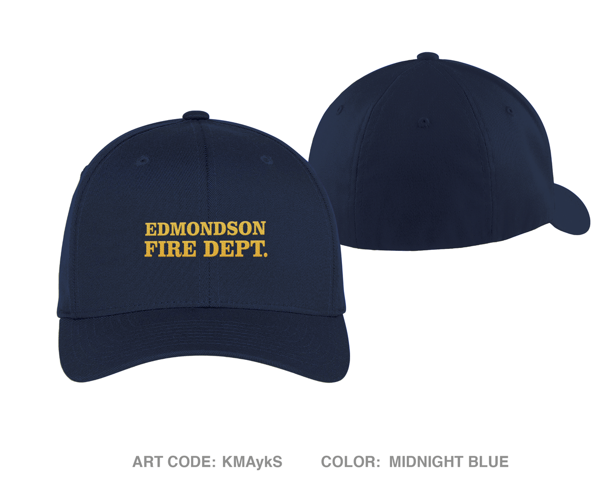 Edmondson Fire Department Fundraising Collection Embroidered Flexfit Cap - KMAykS