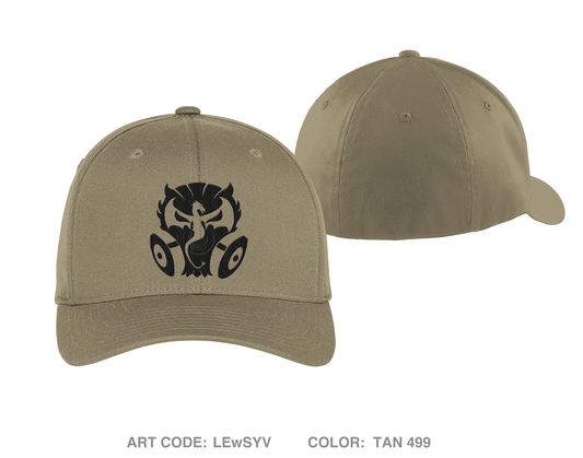 631st Chemical Company, Haz 1 Platoon Embroidered Flexfit Cap - LEwSYV