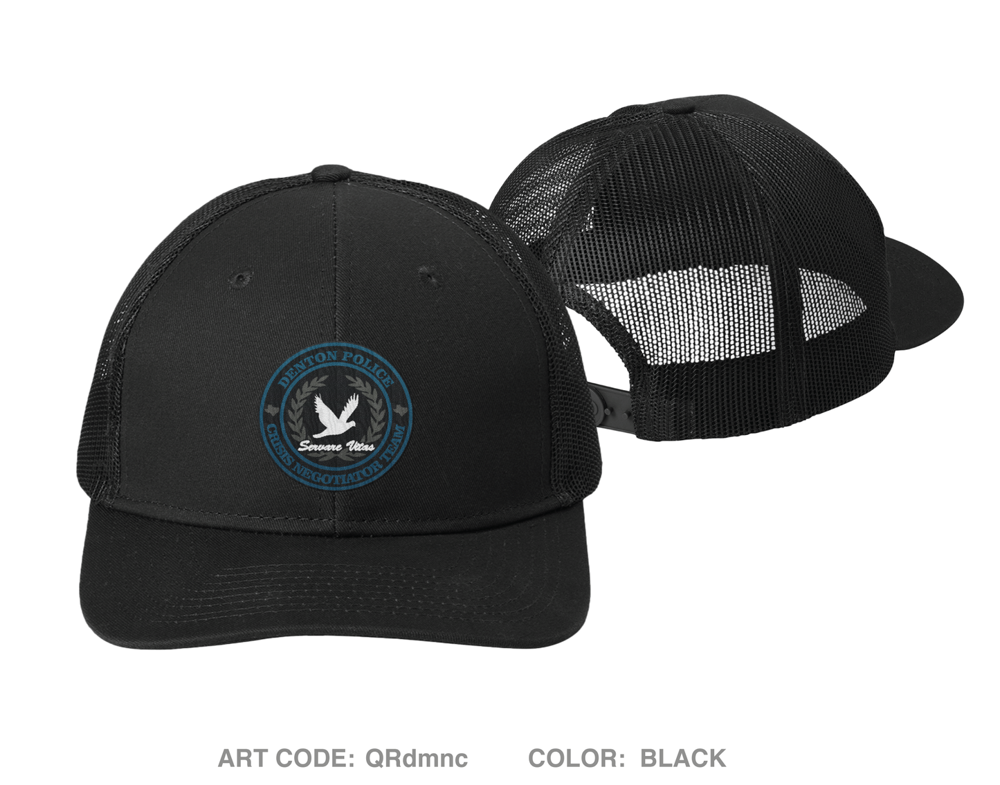 Denton Police Department Crisis Negotiation Team Embroidered Snapback Trucker Cap - QRdmnc