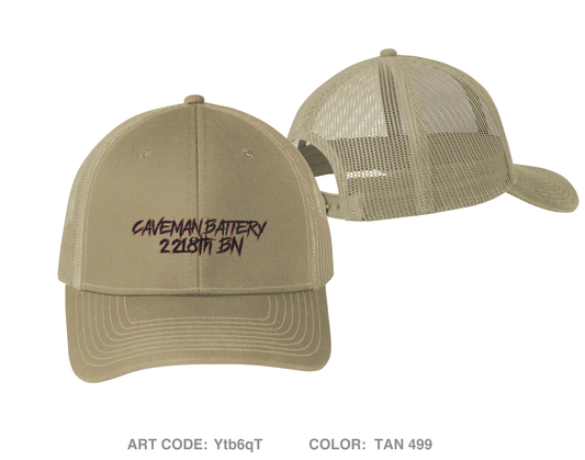 C BTRY, 2BN, 218th FAR Embroidered Flexfit Cap - Ytb6qT