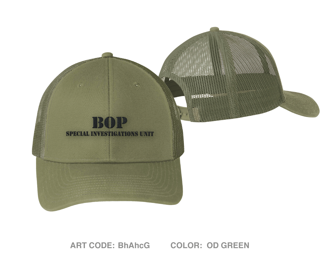 SPECIAL INVESTIGATION SERVICES Embroidered Snapback Trucker Cap - BhAhcG