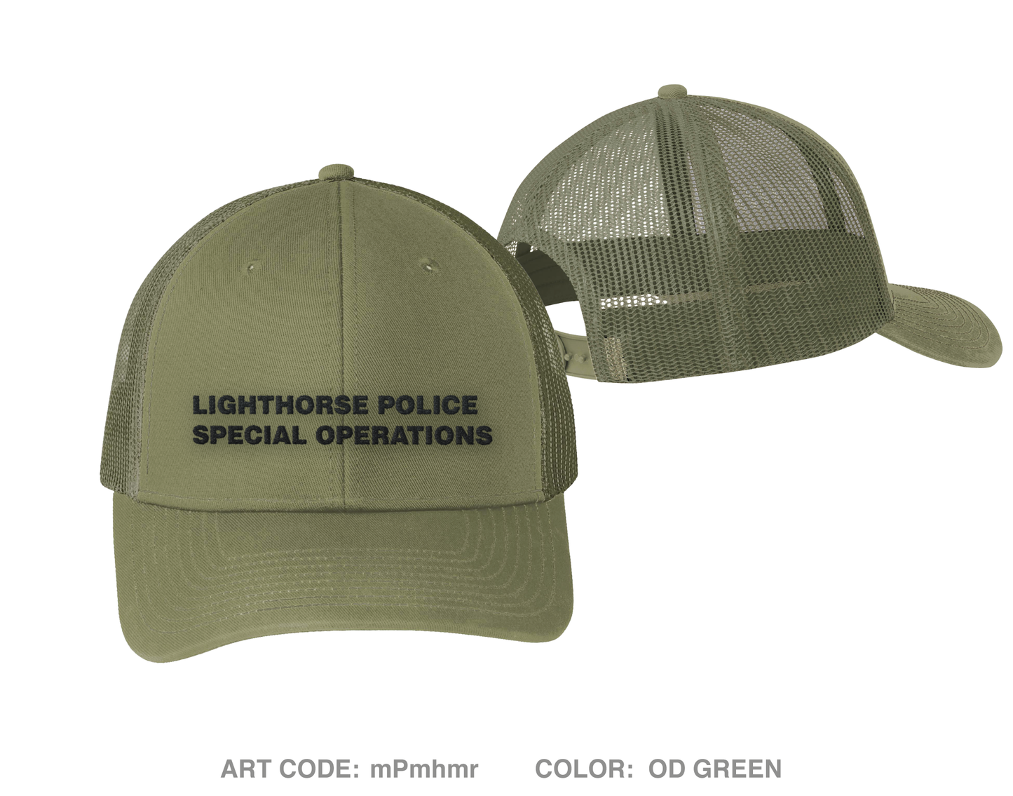 Muscogee (Creek) Nation Lighthorse Police Embroidered Snapback Trucker Cap - mPmhmr