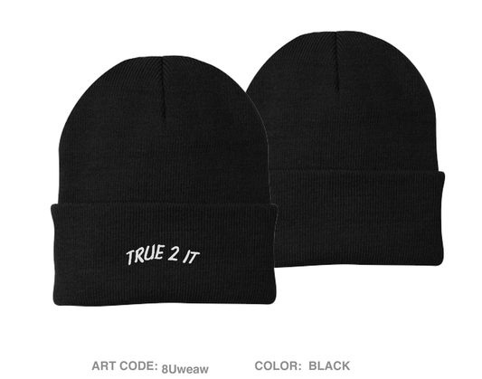 True 2 It Ladies MC Embroidered Knit Beanie - 8Uweaw
