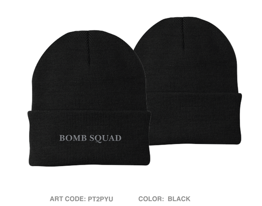 Walnut Creek Police Bomb Squad Embroidered Knit Beanie - PT2PYU
