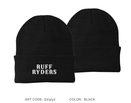650 RSG S4 Ruff Ryders Embroidered Knit Beanie - QVqfy2