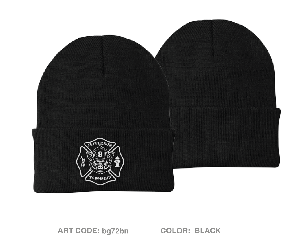 Jefferson Twp Fire/Rescue Store 1 Embroidered Knit Beanie - bg72bn