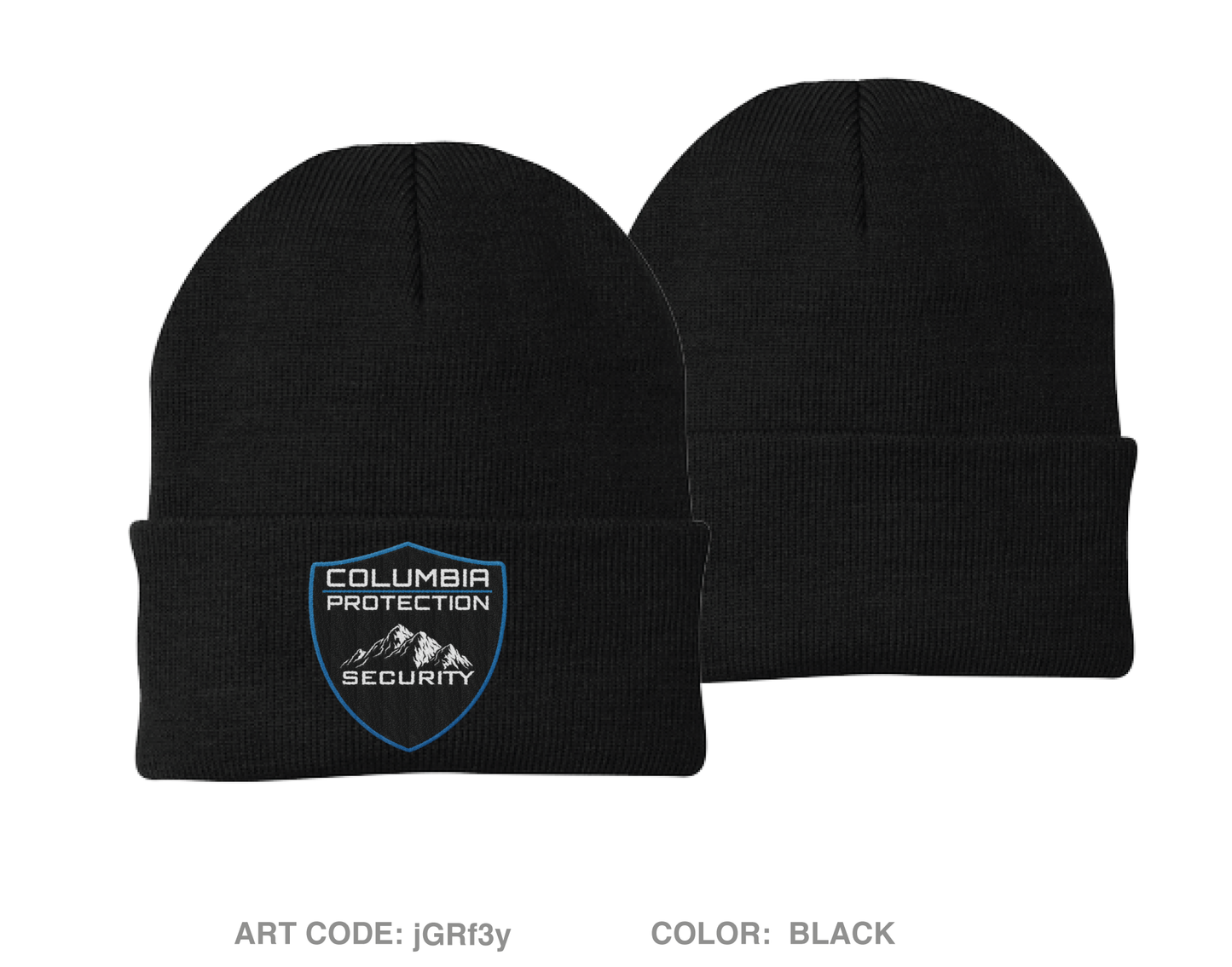 Columbia Protection Security Services Embroidered Knit Beanie - jGRf3y