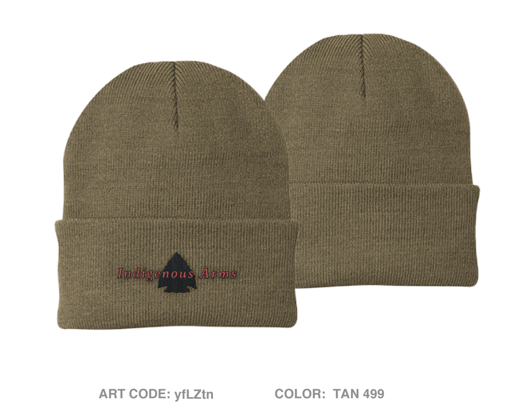 Indigenous Arms 1680 Training Embroidered Knit Beanie - yfLZtn