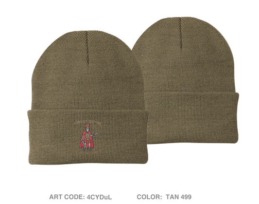 Convict Section Embroidered Knit Beanie - 4CYDuL