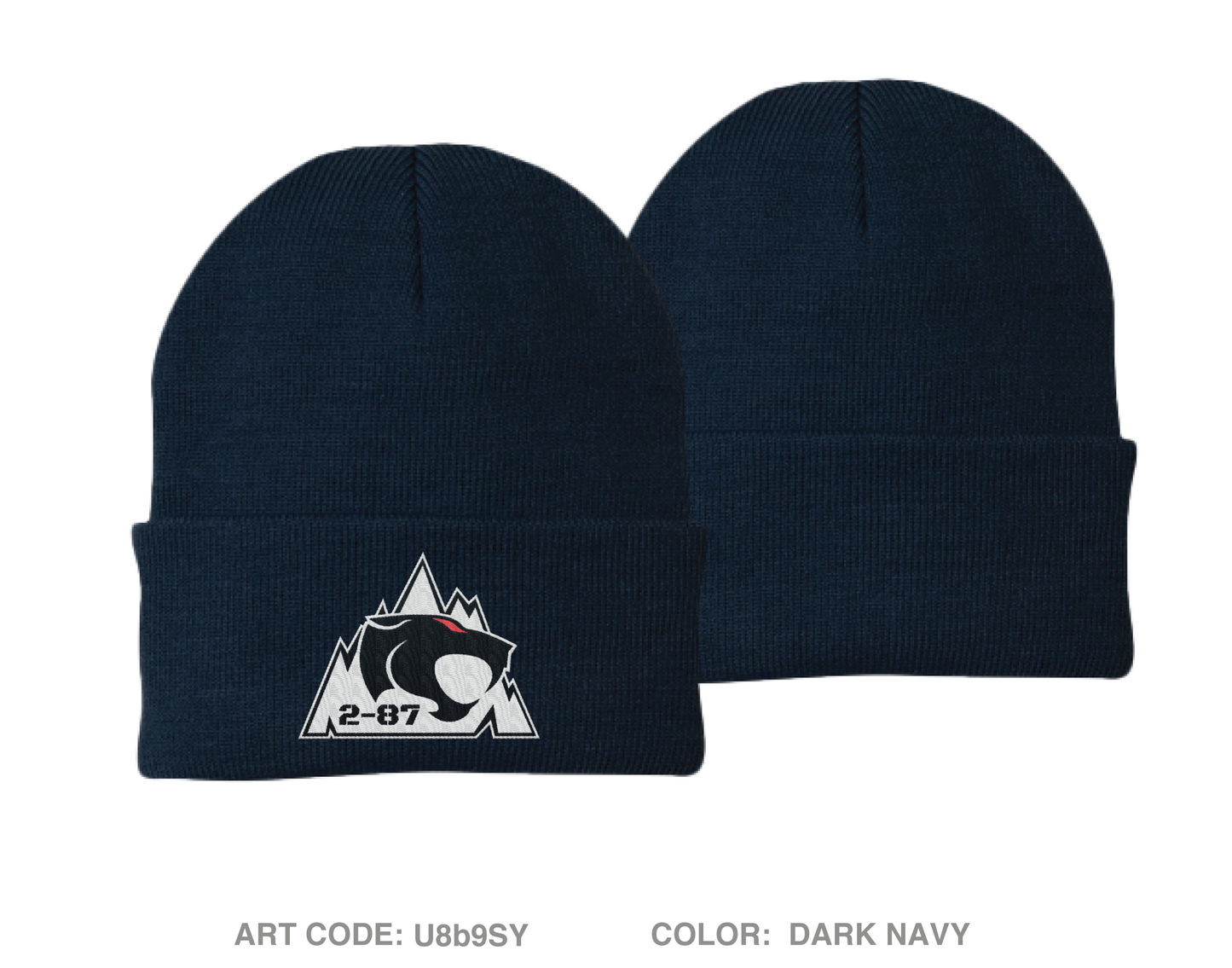 2-87 IN BN Embroidered Knit Beanie - U8b9SY
