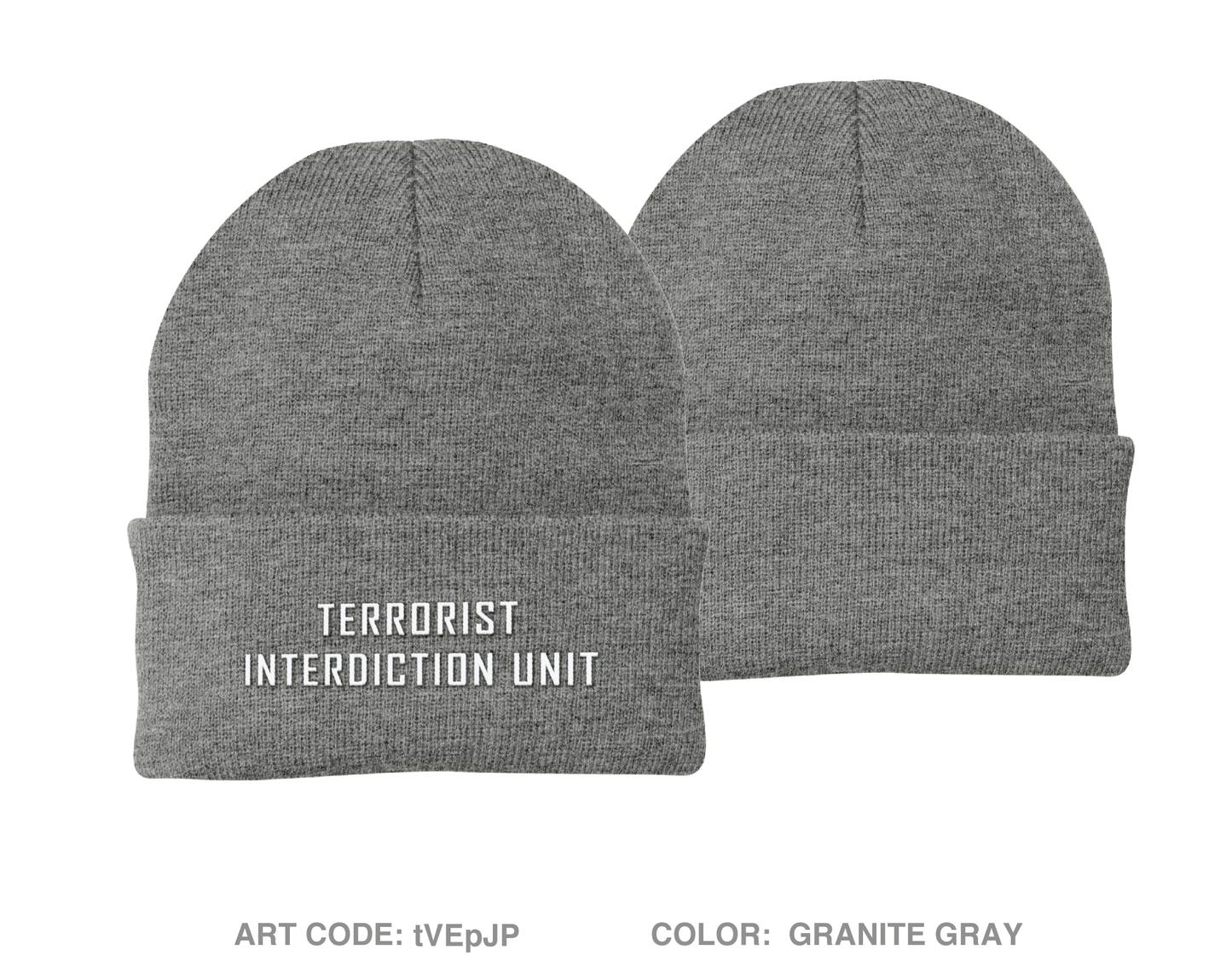 Terrorist Interdiction Unit Embroidered Knit Beanie - tVEpJP