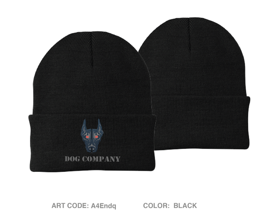 Dog Company, 1-32IN Embroidered Knit Beanie - A4Endq