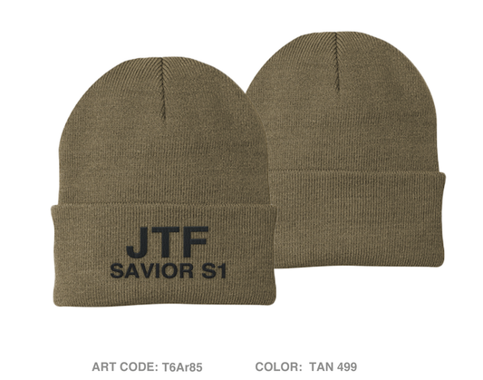 TF Savior Embroidered Knit Beanie - T6Ar85