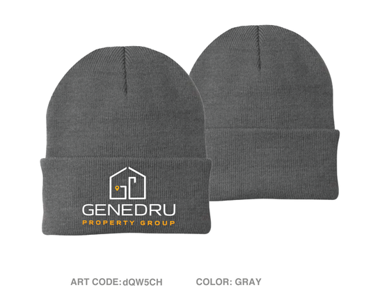 Gene Dru Property Group Embroidered Knit Beanie - dQW5CH