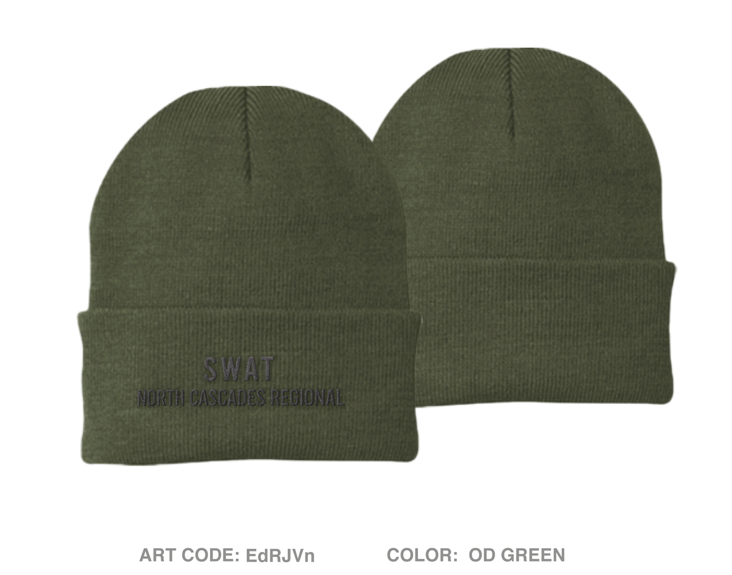 North cascades regional swat Embroidered Knit Beanie - EdRJVn