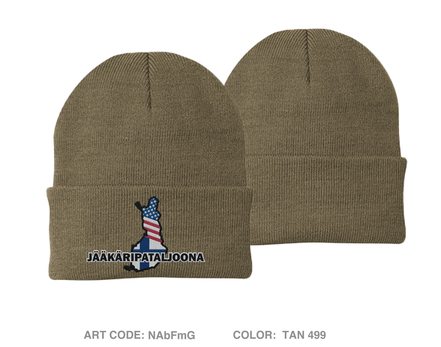 Hammer Time, 2-30IN Embroidered Knit Beanie - NAbFmG
