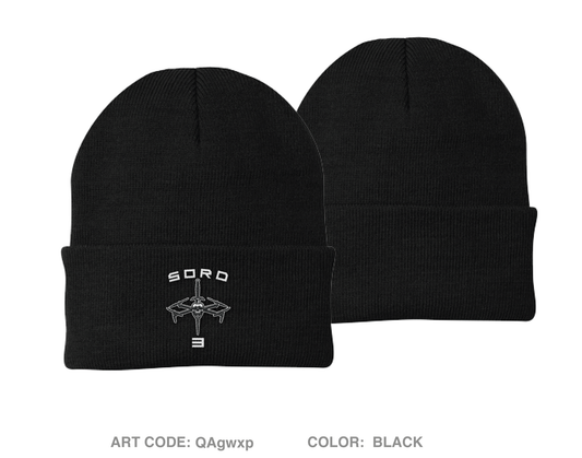 SORD, TISC, 4/3 SFG (A) Embroidered Knit Beanie - QAgwxp