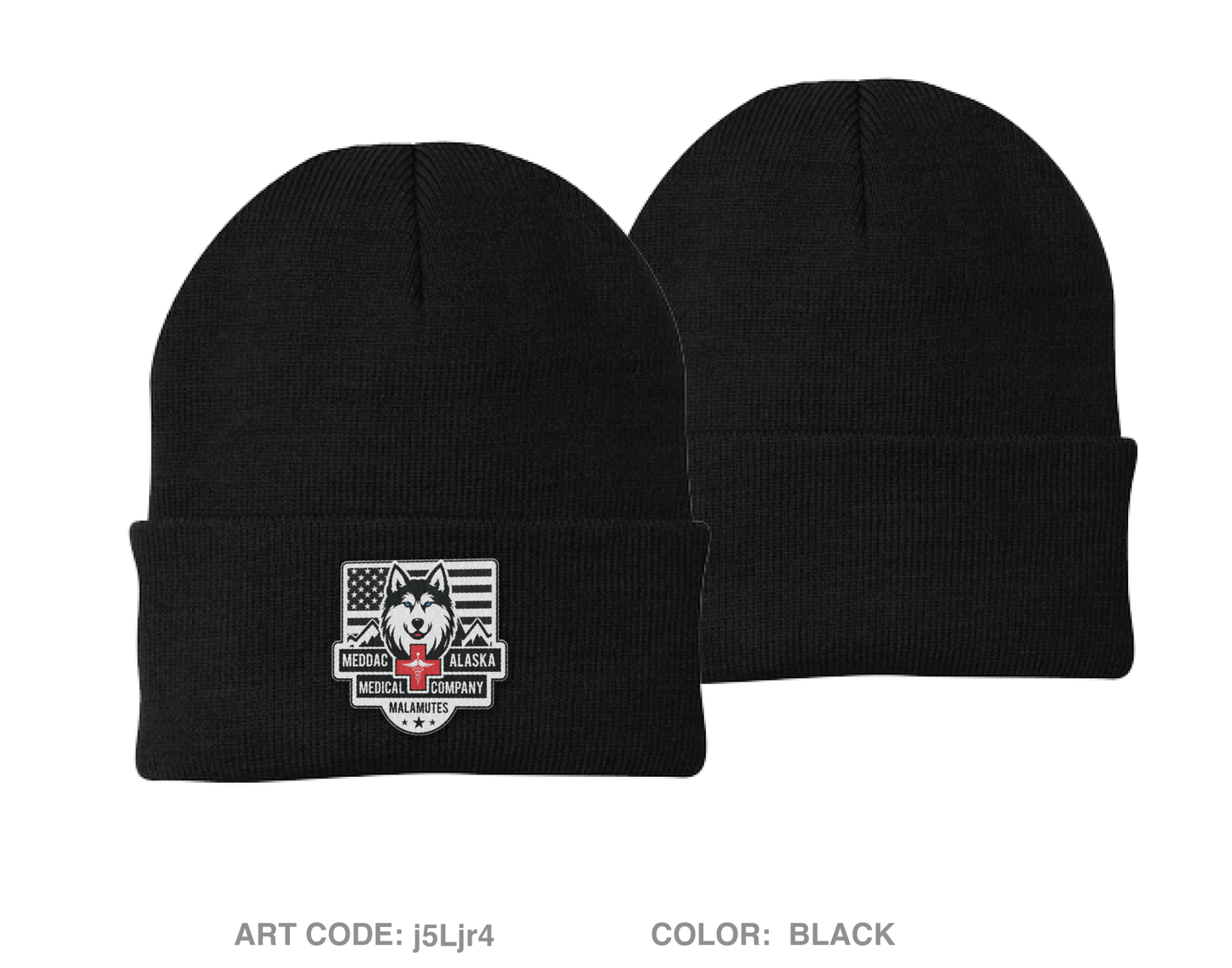 MEDDAC-ALASKA Embroidered Knit Beanie - j5Ljr4