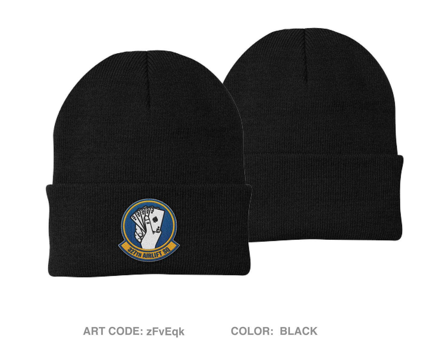 327th Airlift Squadron Embroidered Knit Beanie - zFvEqk