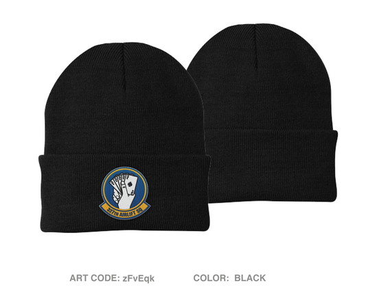 327th Airlift Squadron Embroidered Knit Beanie - zFvEqk