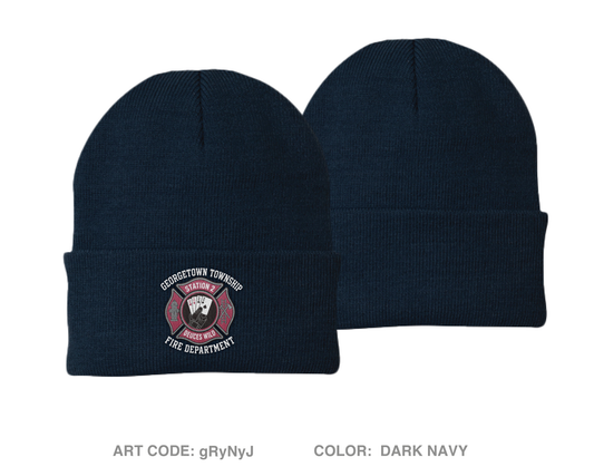 GTFD Station 2 Fundraising Collection Embroidered Knit Beanie - gRyNyJ