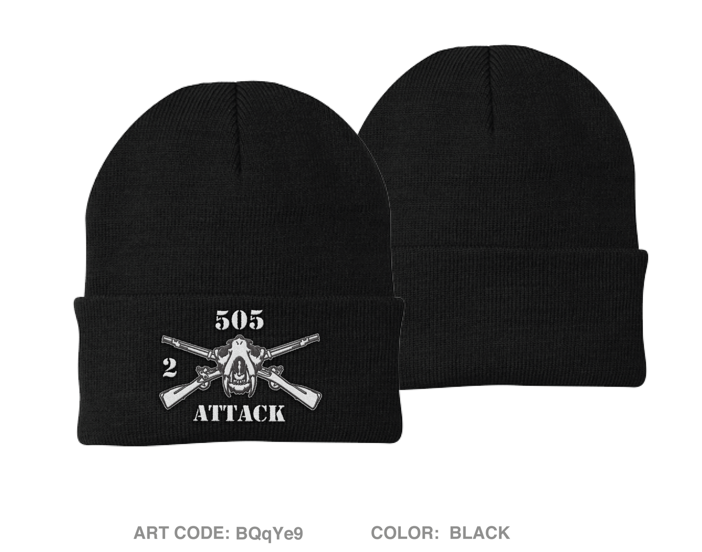 ATTACK Company 2-505th PIR Embroidered Knit Beanie - BQqYe9