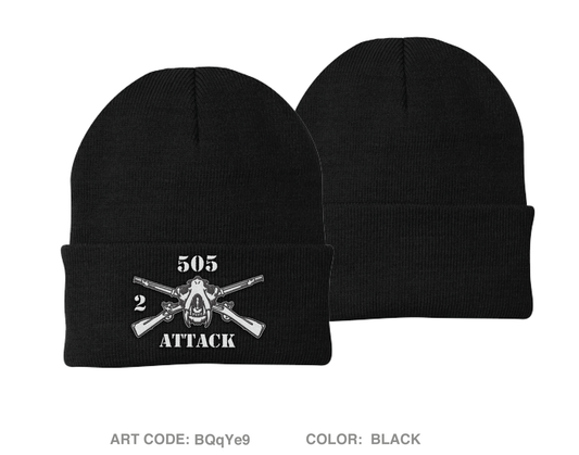 ATTACK Company 2-505th PIR Embroidered Knit Beanie - BQqYe9