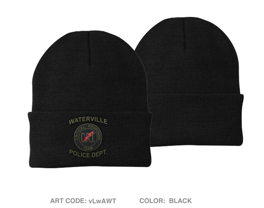 Waterville police Embroidered Knit Beanie - vLwAWT